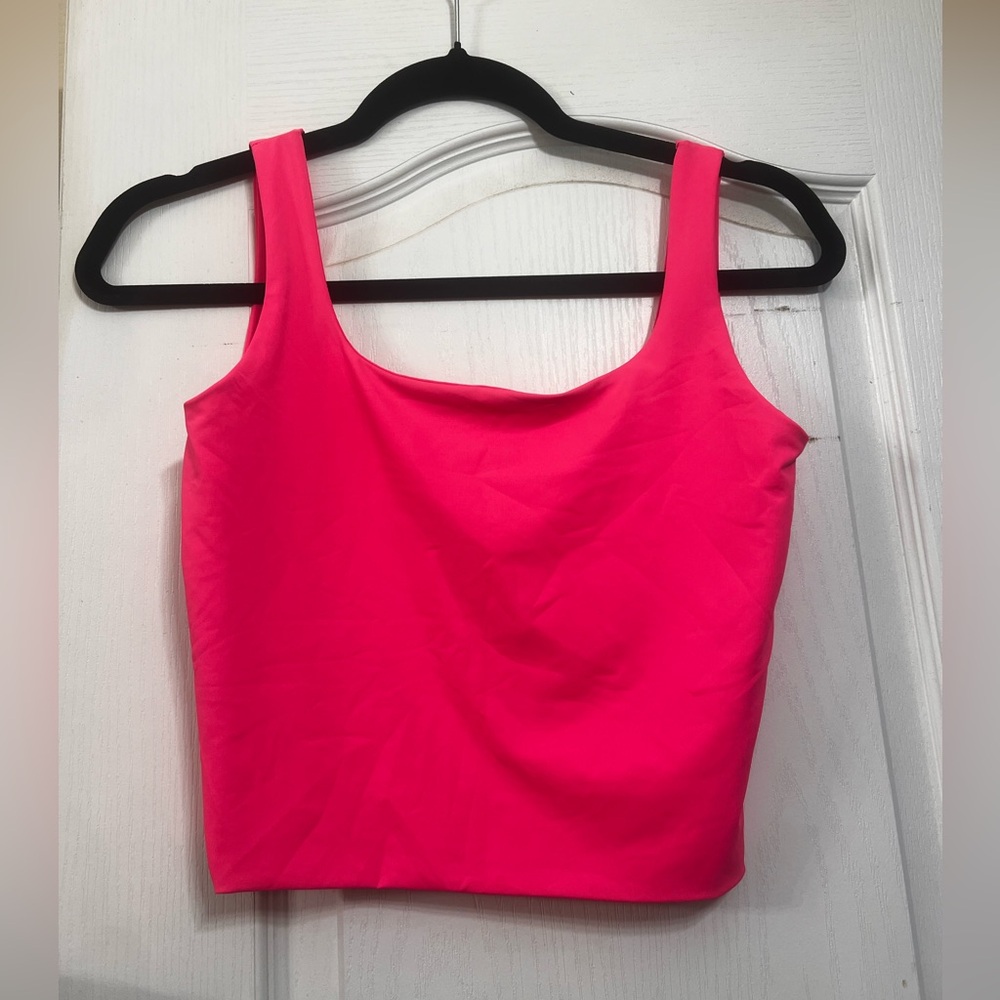 never used pink double lined top